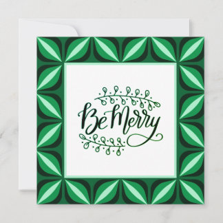 Carte Joyeuse Green Retro Christmas Flat