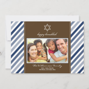 Carte Joyeuse Hanoukka Ribbon Family Holiday Card