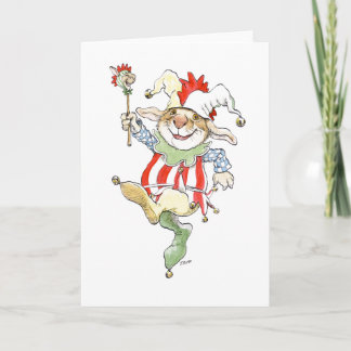 Carte Joyeuse Jester Rabbit Card