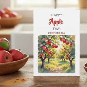 Carte Joyeuse Journée de la Pomme   21 octobre