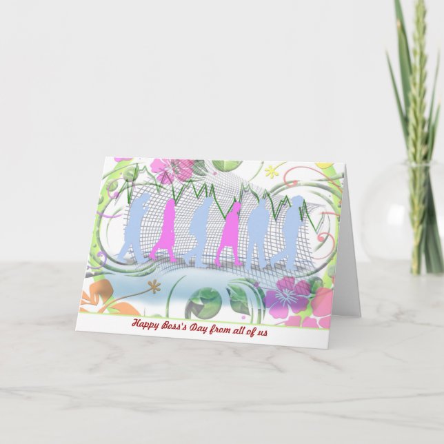Carte Joyeuse Journée des Boss avec de nous tous (Devant)