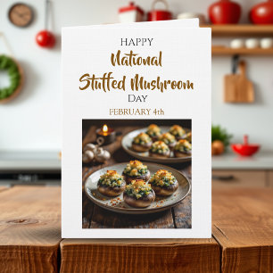 Carte Joyeuse journée des champignons farcis   4 février