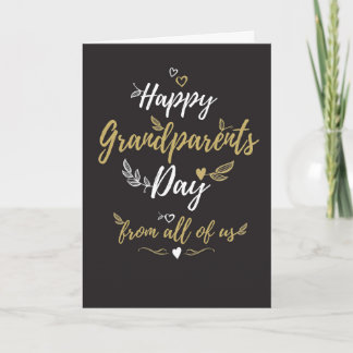 Carte Joyeuse Journée des grands-parents de tous les gra