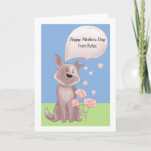 Carte Joyeuse Journée des mères personnalisées du chien