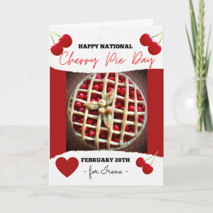 Carte Joyeuse Journée nationale de la tarte aux cerises