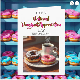 Carte Joyeuse Journée nationale du beignet   5 novembre