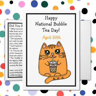 Carte Joyeuse Journée nationale du bubble tea - 30 avril
