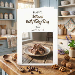 Carte Joyeuse Journée nationale du fudge aux noix   12 m
