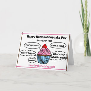 Carte Joyeuse Journée nationale du gâteau de cupcake - C