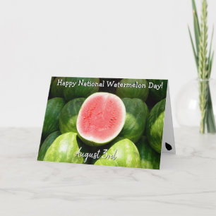 Carte Joyeuse Journée nationale du melon d'eau