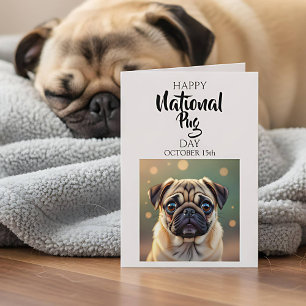 Carte Joyeuse Journée nationale du pug   15 octobre