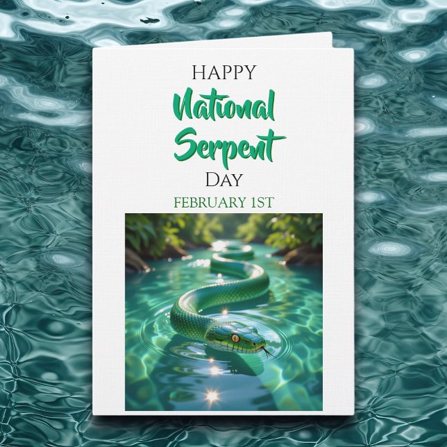 Carte Joyeuse Journée nationale du serpent | 1er février (Créateur téléchargé)