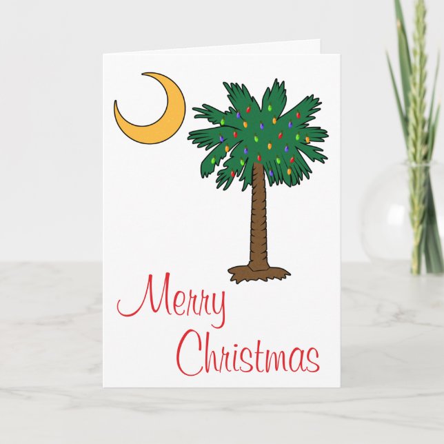 Carte Joyeuse Palmetto Moon de Noël (Devant)