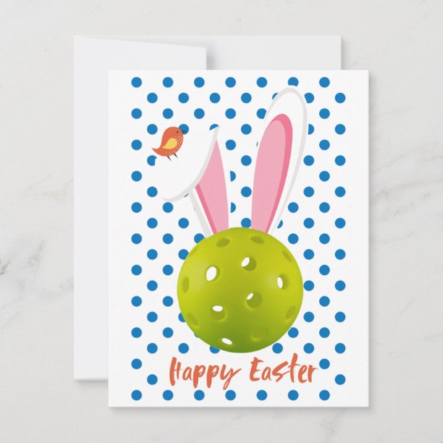 Carte Joyeuse Pâques pour Pickleballer, mignonne (Devant)