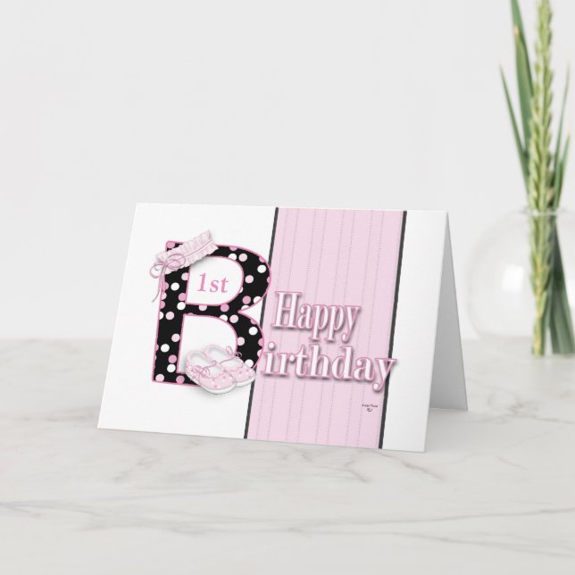 Carte Joyeuse princesse du 1er anniversaire (Devant)