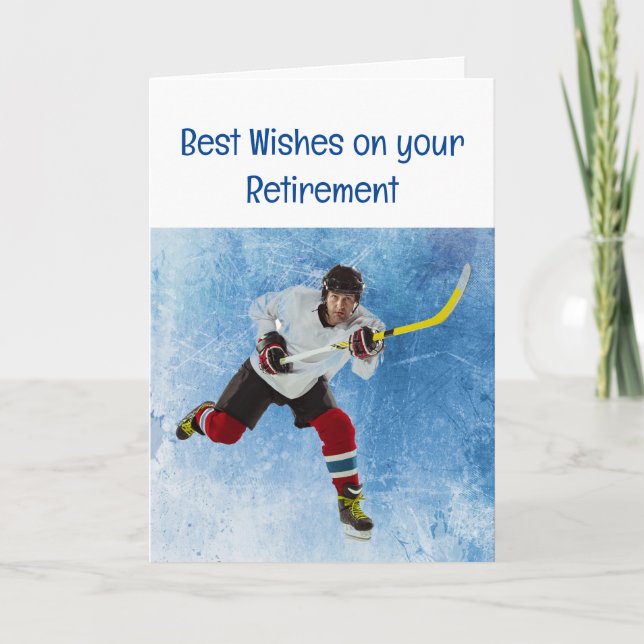 Carte Joyeuse retraite Hockey sur glace Sport (Devant)