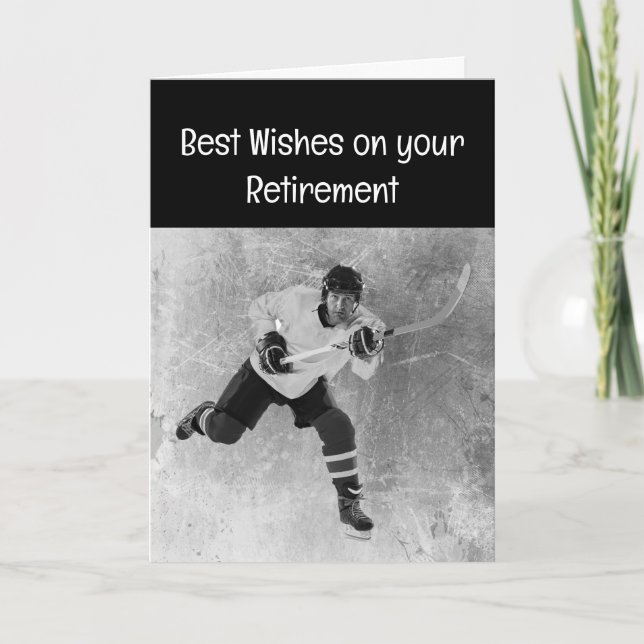 Carte Joyeuse retraite Hockey sur glace Sport (Devant)