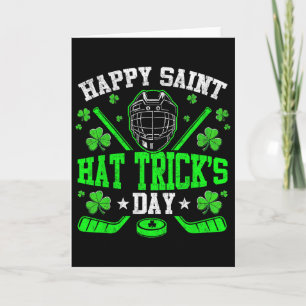 Carte Joyeuse Saint Hat Trick's Day Hockey sur glace St.