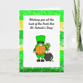 Carte Joyeuse Saint-Patrick | Petit Leprechaun mignon