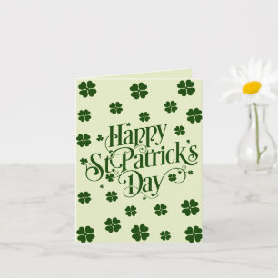 Carte Joyeuse Saint-Patrick shamrock personnalisé