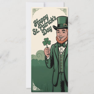 Carte Joyeuse Saint-Patrick Vintage Leprechaun