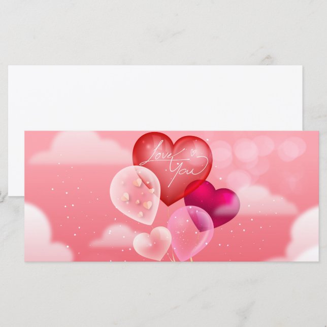 Carte Joyeuse Saint-Valentin (Devant / Derrière)