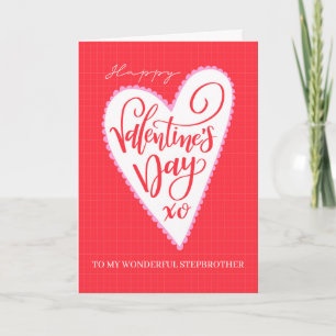 Carte Joyeuse Saint-Valentin au demi-frère au grand cœur
