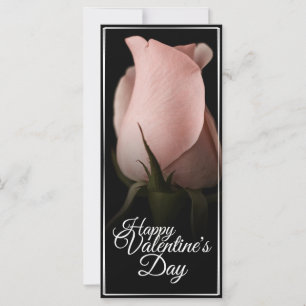 Carte Joyeuse Saint-Valentin avec rose rose