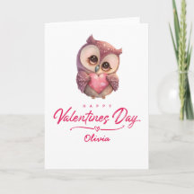 Joyeuse Saint-Valentin Chouette Mignonne
