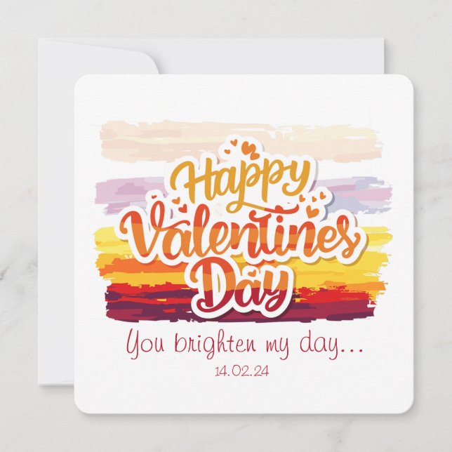 Carte Joyeuse Saint Valentin Citation  (Devant)