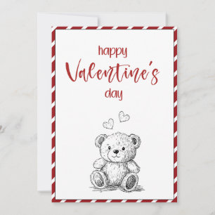 Carte Joyeuse Saint-Valentin – Cœur artistique et fleurs