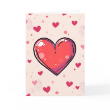 Carte Joyeuse Saint-Valentin - Cœur Peint