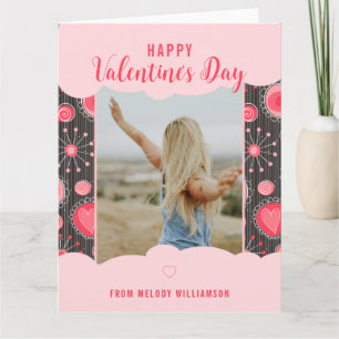 Carte Joyeuse Saint-Valentin Cœurs rouges fantaisistes f