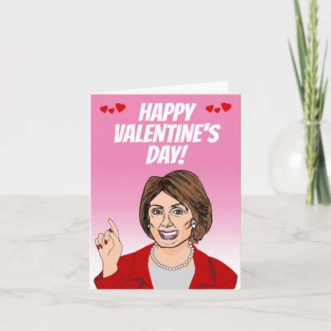 Carte Joyeuse Saint-Valentin de Nancy Pelosi (Devant)