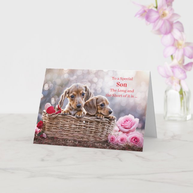 Carte Joyeuse Saint-Valentin Fils Mignon  (Orchidée)