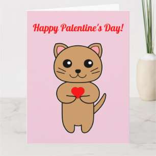 Carte Joyeuse Saint-Valentin ! - Fond rose