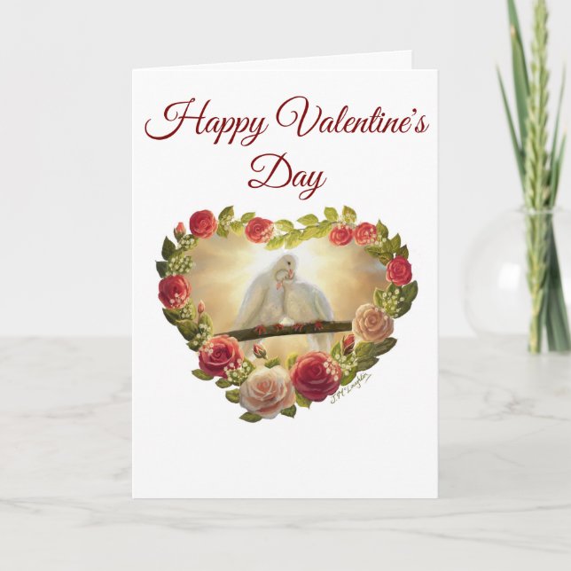 Carte 'Joyeuse Saint-Valentin' - Illustration de J (Devant)