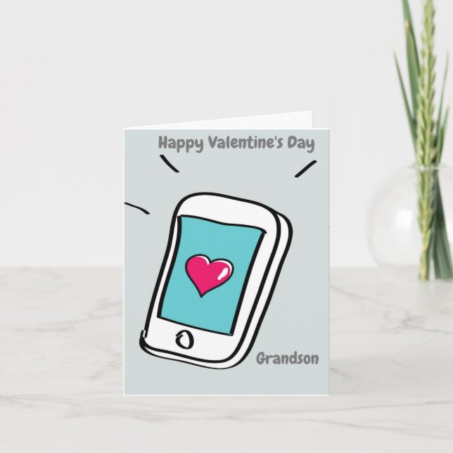 Carte Joyeuse Saint-Valentin Petit-fils (Devant)