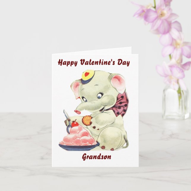 Carte Joyeuse Saint-Valentin petit-fils (Orchidée)