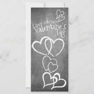 Carte Joyeuse Saint-Valentin sur un tableau à la craie