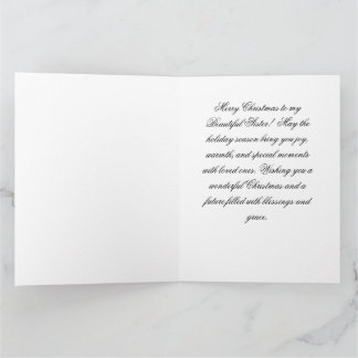 Carte Joyeuse Soeur de Noël !