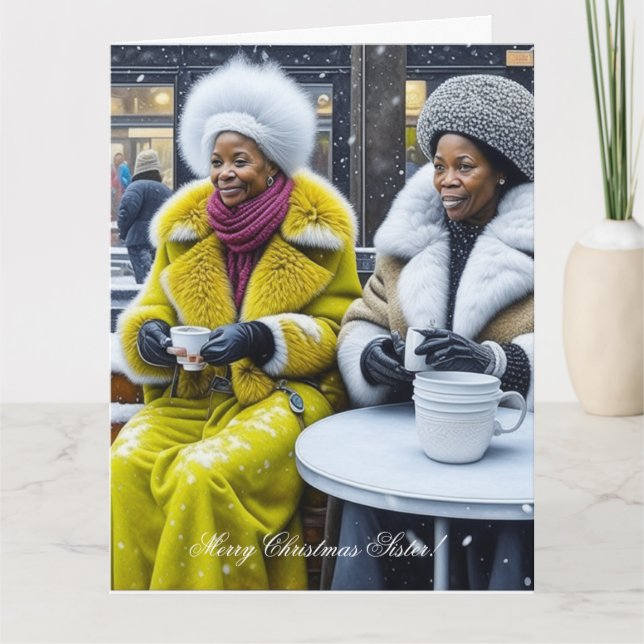 Carte Joyeuse Soeur de Noël ! (Devant)