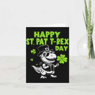 Carte Joyeuse St Pat Trex journée dinosaure pour enfants
