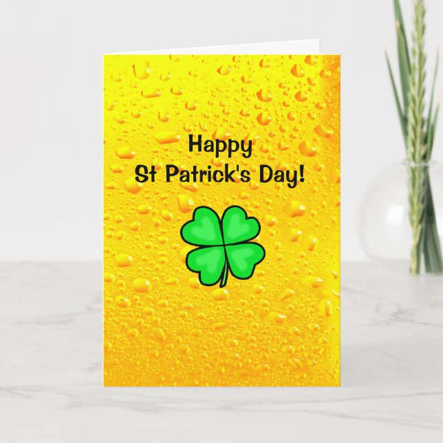 Carte Joyeuse St Patrick, préparez-vous à tituber (Devant)