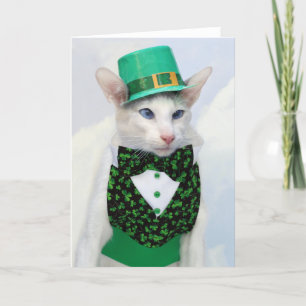Carte Joyeuse St Patrick's Day - Skeezix the Cat Card