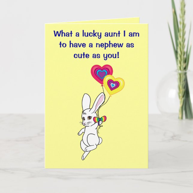 Carte Joyeuse Tante d'anniversaire à Nephew (Devant)