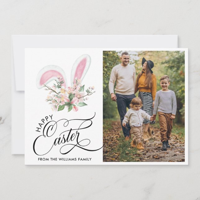 Carte Joyeuse typographie de Pâques (Devant)