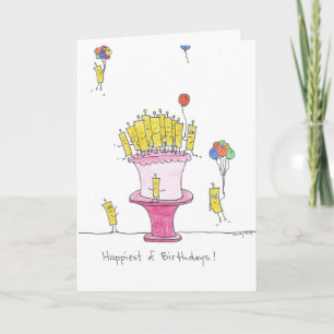 Carte Joyeuses bougies d'anniversaire