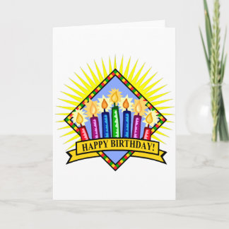 Carte Joyeuses bougies d'anniversaire