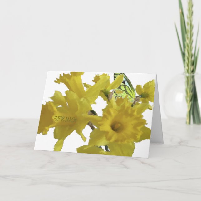 Carte Joyeuses Daffodiles de la fête des mères (Devant)